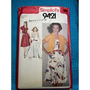 Simplicity Sewing pattern 9421  dress apron sun dress size 16